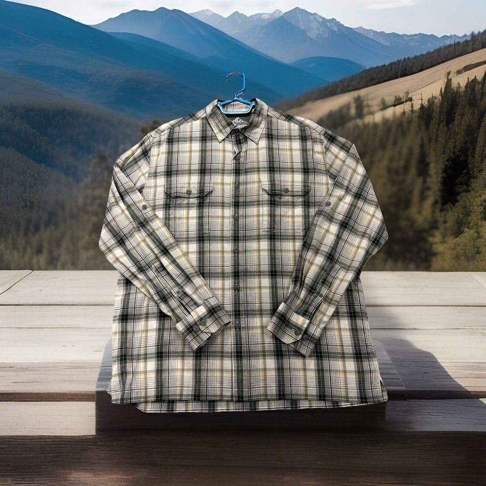 Croft & Barrow Quick-Dry Shirt  Mens L Long Roll Tab Sleeve‎ Plaid Performance